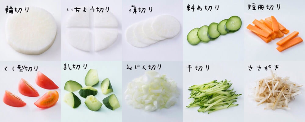 刀法(切り方)Knife Cuts
