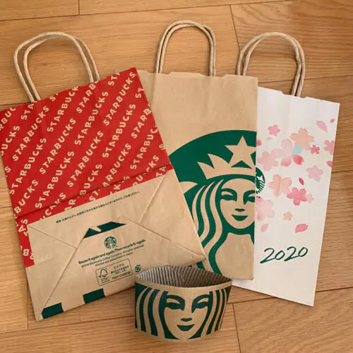 ▼スタバの紙袋 (ショップ袋)