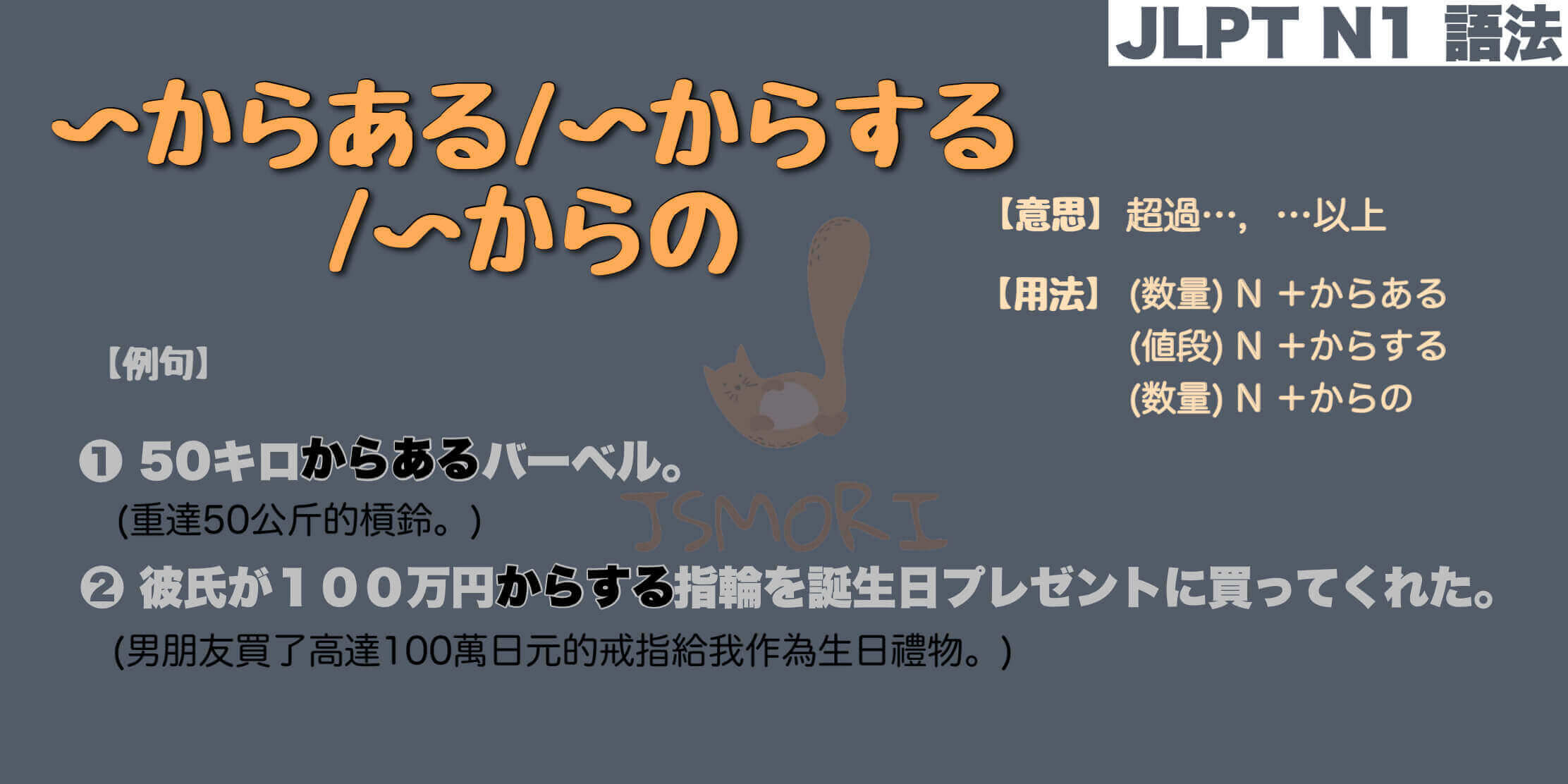 【N1 文法】〜からある / 〜からする / 〜からの（意思・用法・例句）