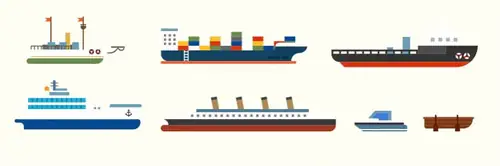 海や川の乗り物