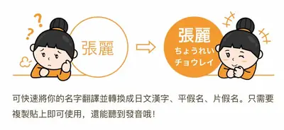 直接翻譯中文姓名成日文的網站!