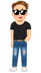 ジーンズをはく