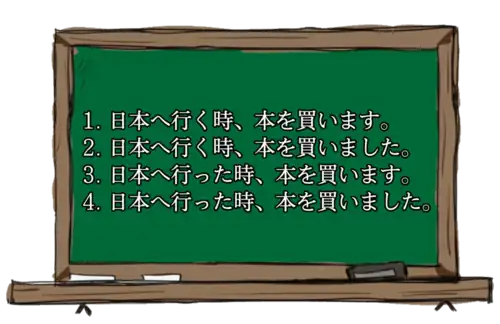 比較「AときB」… ”書“到底在什麼時候買的呢？