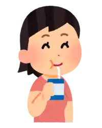 ミルク 牛乳を飲む