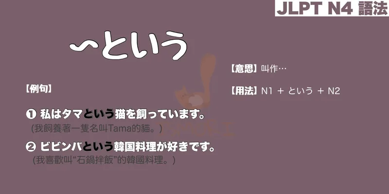 【N4 文法】〜という（意思・用法・例句）