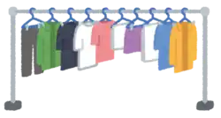 洗濯物を干している