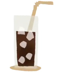 飲みかけのコーヒー アイスアメリカノ