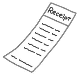 買い物 レシート