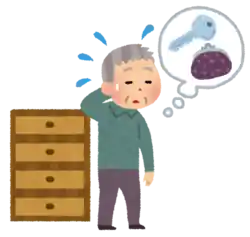 老人 鍵（かぎ）財布 物忘れをする