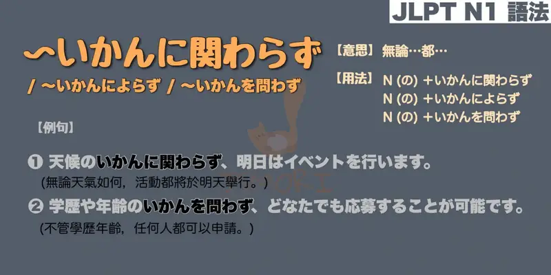 いかんに関わらず / いかんによらず(意思・用法・例句) - JSMORI