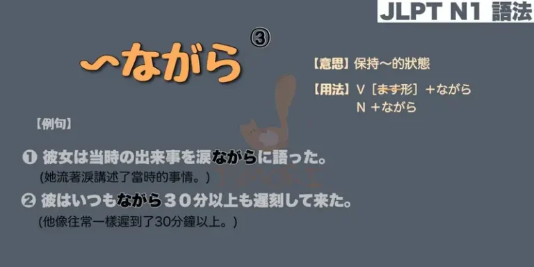 【N1 文法】〜ながら❸（意思・用法・例句）