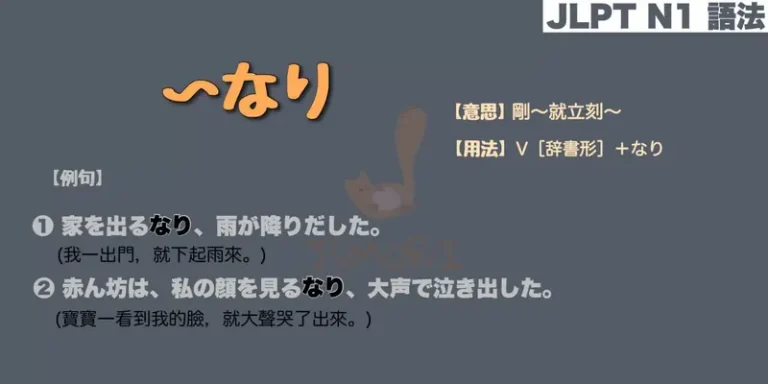【N1 文法】〜なり（意思・用法・例句）