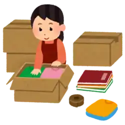 物をしまう　片付ける