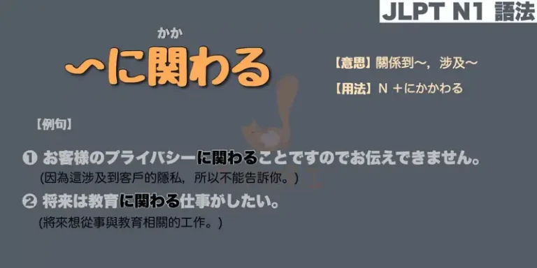 【N1 文法】〜に関わる（意思・用法・例句）