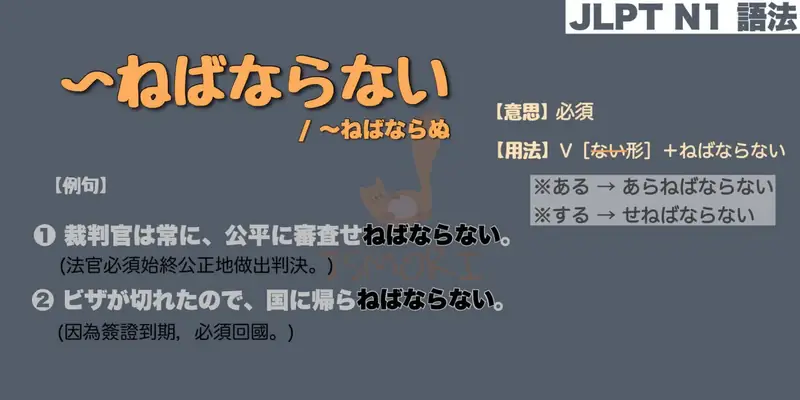【N1 文法】〜ねばならない / 〜ねばならぬ（意思・用法・例句）