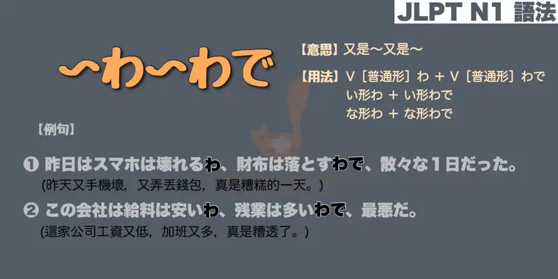 【N1 文法】〜わ〜わで（意思・用法・例句）