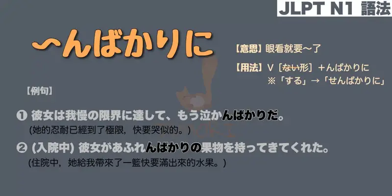 【N1 文法】〜んばかりに（意思・用法・例句）