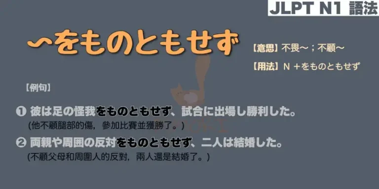 【N1 文法】〜をものともせず(意思・用法・例句)