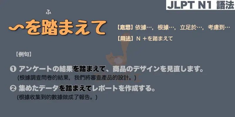 【N1 文法】〜を踏まえて（意思・用法・例句）