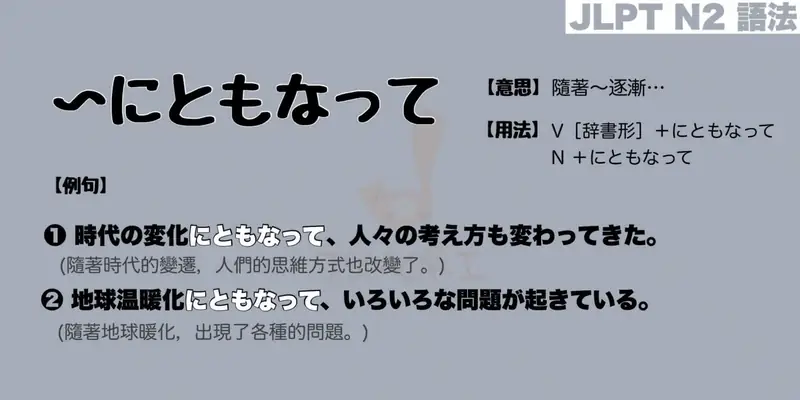 【N2 文法】〜にともなって（意思・用法・例句）
