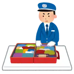 税関の荷物検査