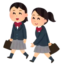 通学 学生 歩く